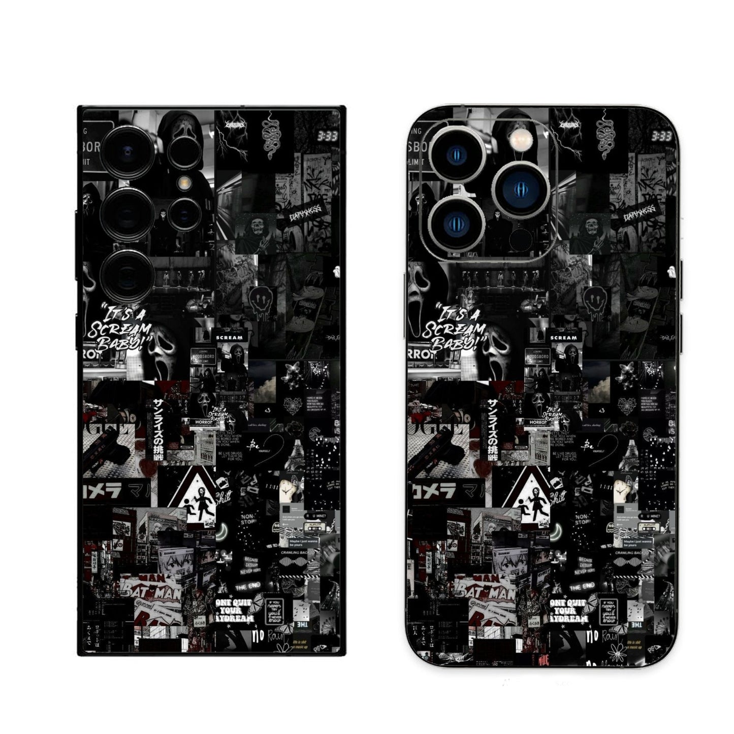 Black Abstract Phone Skin