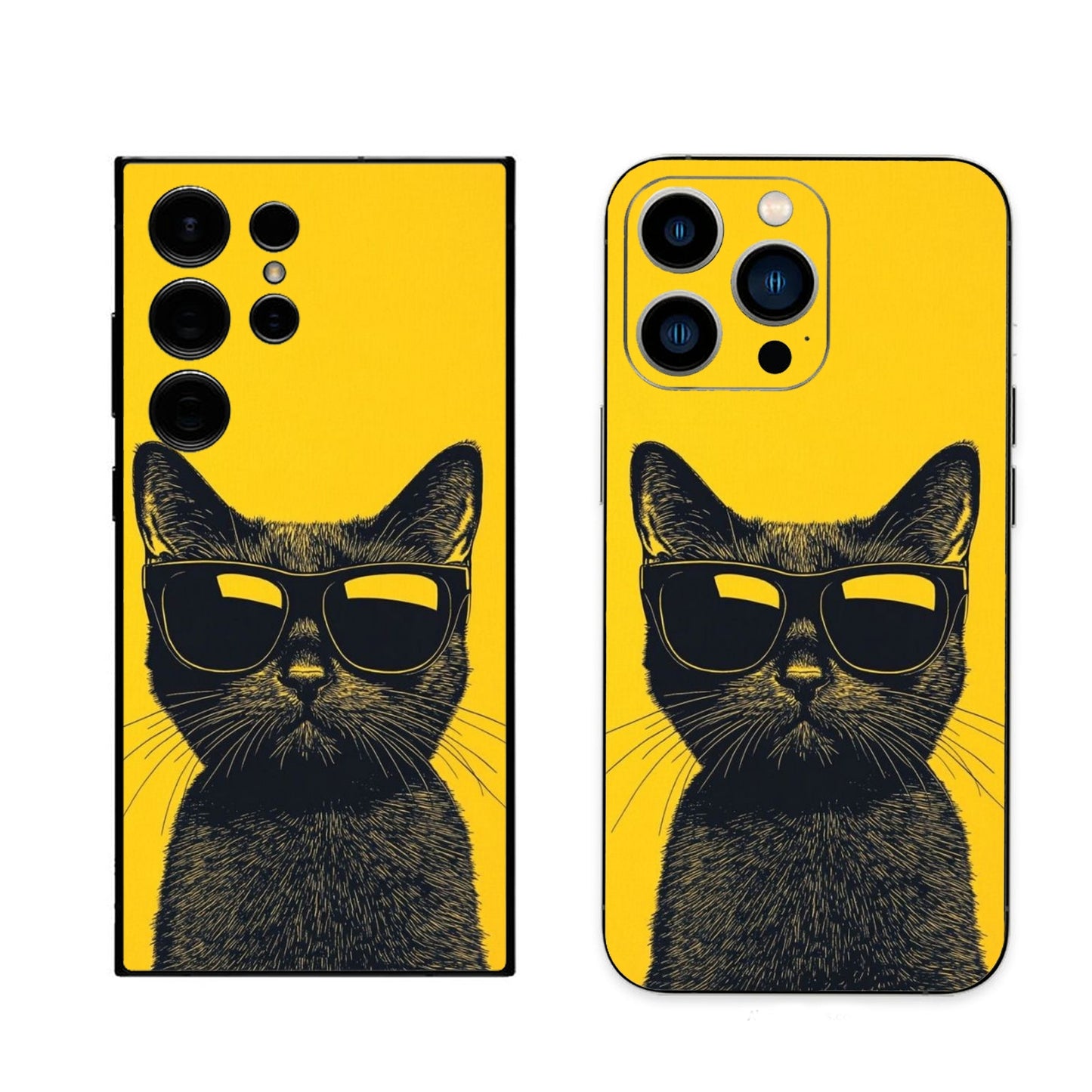 Thug cat in yellow phone skin