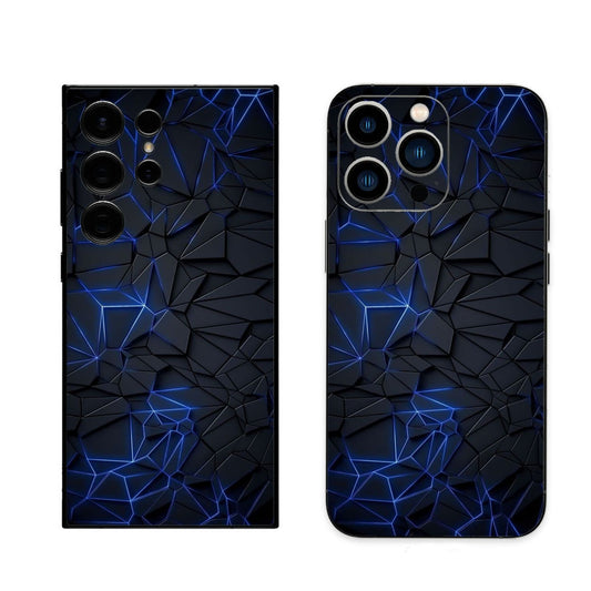 Blue abstract phone skin