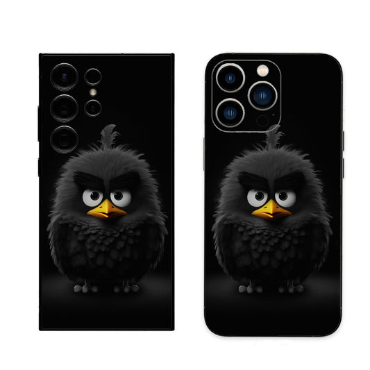 Angry Black Phone Skin