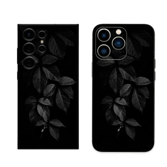 Dark leaves phone skin
