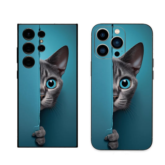 Cat Peeking Phone Skin