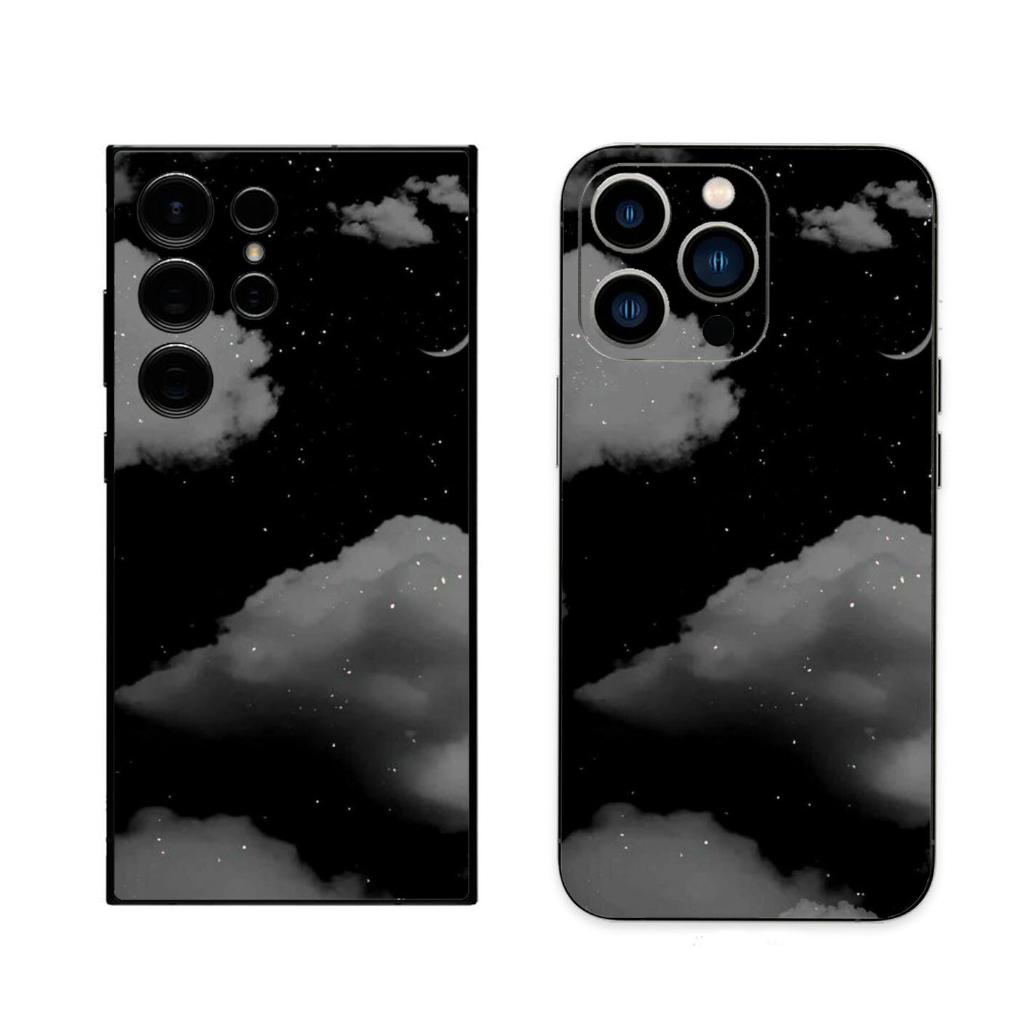 Clouds in dark phone skin
